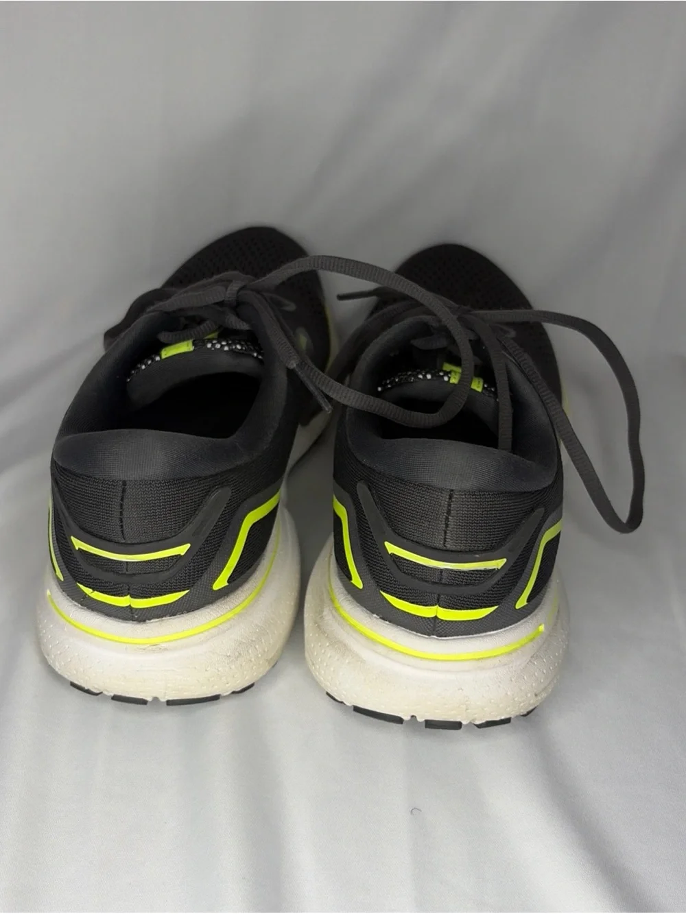 Brooks Black Running Sneakers with Neon Green Accents